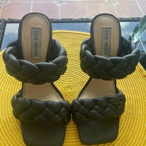 Steve Madden Black Braided Women's Sandals